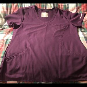 Skechers Women’s Scrub Top, Eggplant, Large